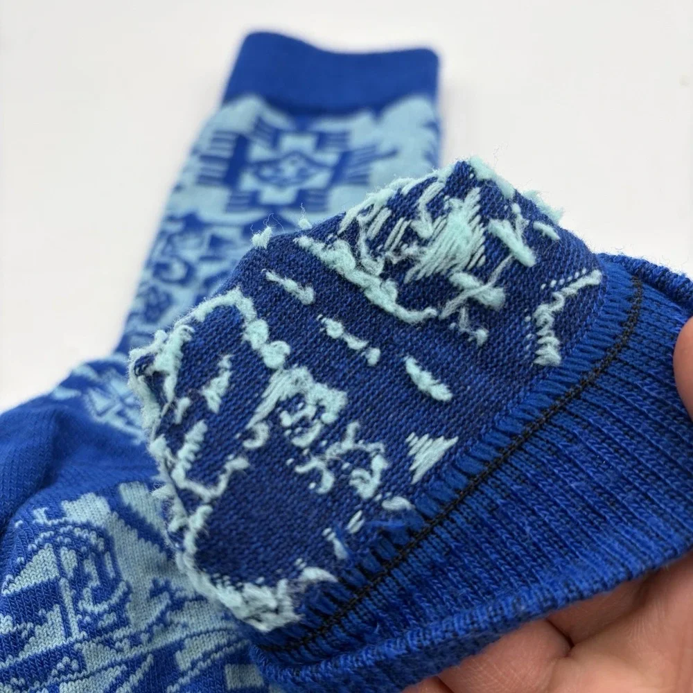 Pendleton Geometric Aztec Dark Blue And Light Blue Comfy Socks